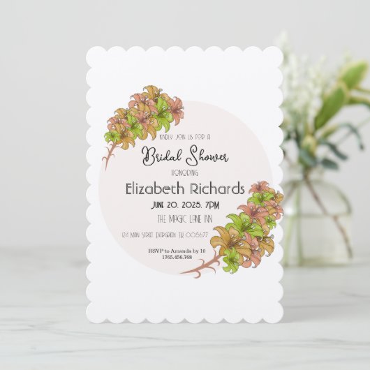 Mooie bloemen kaart (Staand voorkant)