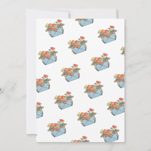 Mooie Bloemen Kaart Shower per Post Verjaardag (Achterkant)