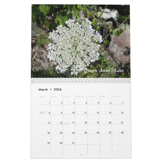 Mooie bloemen kalender (Mar 2026)