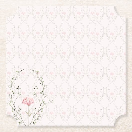 Mooie bloemen  kartonnen onderzetters (Voorkant)