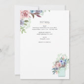 Mooie Bloemen Katholieke Huwelijksmis Bruiloft Kaart (Achterkant)