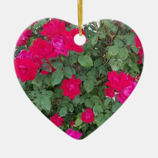 Mooie bloemen keramisch ornament (Voorkant)