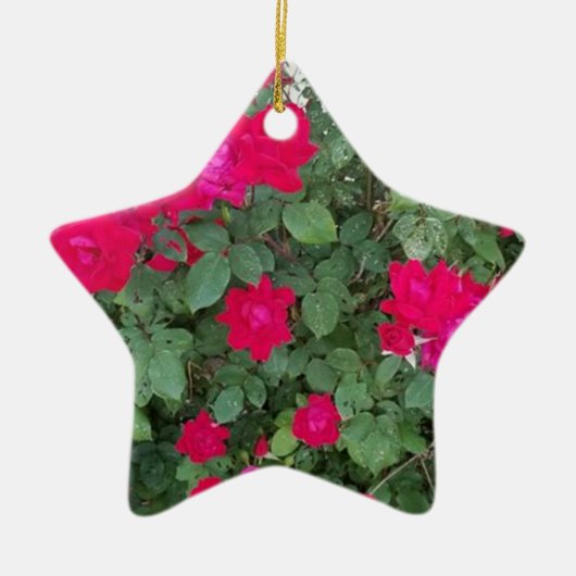 Mooie bloemen keramisch ornament (Voorkant)