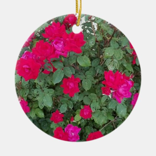Mooie bloemen keramisch ornament (Voorkant)