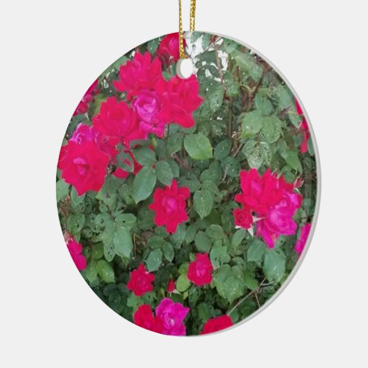 Mooie bloemen keramisch ornament (Links)