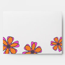 Mooie bloemen kleurrijke envelop