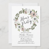 Mooie Bloemen Krans- Hens Party Uitnodiging (Voorkant)