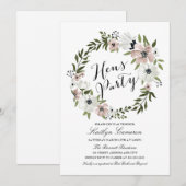 Mooie Bloemen Krans- Hens Party Uitnodiging (Voorkant / Achterkant)