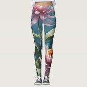 Mooie Bloemen Leggings (Voorkant)