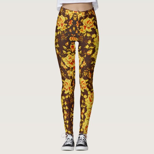 Mooie  bloemen leggings (Voorkant)
