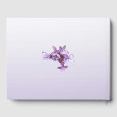 Mooie Bloemen Lila Bloemen bruiloft gastenboek (Achterkant)