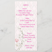 Mooie bloemen menu (Achterkant)