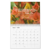 Mooie bloemen met bijbelprijzen voor elke maand kalender (Mar 2026)