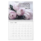 Mooie bloemen met bijbelprijzen voor elke maand kalender (Jan 2026)
