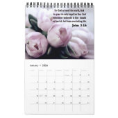 Mooie bloemen met bijbelprijzen voor elke maand kalender (Jan 2026)