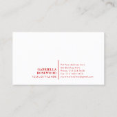 Mooie bloemen met kleurverloop rood visitekaartje (Achterkant)