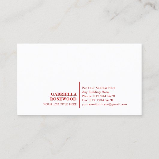 Mooie bloemen met kleurverloop rood visitekaartje (Achterkant)