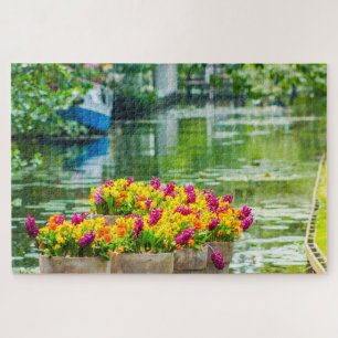 Mooie bloemen met water, Nederland Legpuzzel