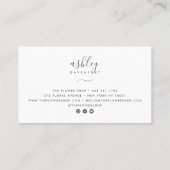 Mooie bloemen met zwarte waterverf visitekaartje (Achterkant)