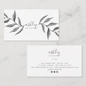 Mooie bloemen met zwarte waterverf visitekaartje (Voorkant / Achterkant)