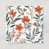 Mooie Bloemen Minimale Bruiloft Feest Informatiekaartje (Achterkant)