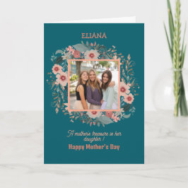 Mooie Bloemen Moeder Dochter Citaat Moederdag Foto Kaart