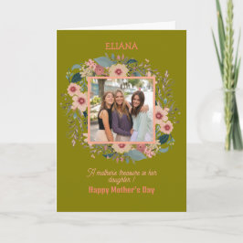 Mooie Bloemen Moeder Dochter Citaat Moederdag Foto Kaart