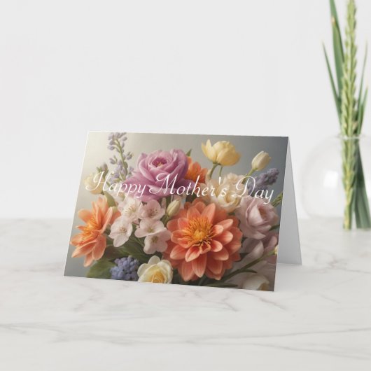 Mooie Bloemen Moederdag Kaart (Voorkant)