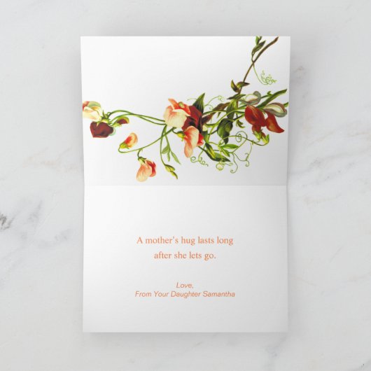 Mooie Bloemen Moederdag Vakantie Kaart (Binnen)