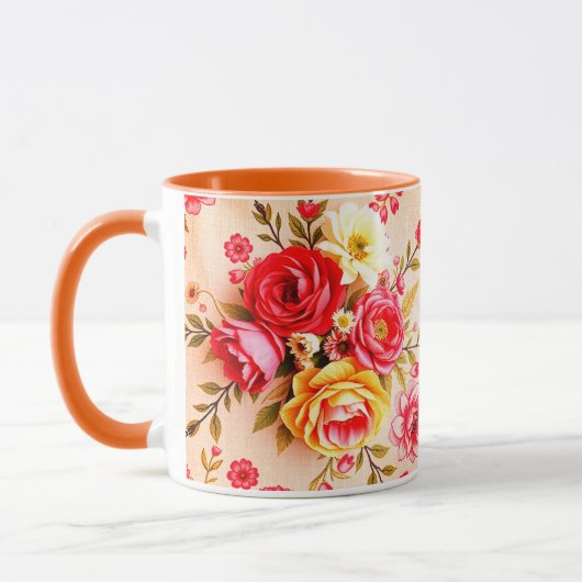 Mooie  Bloemen Mok (Links)