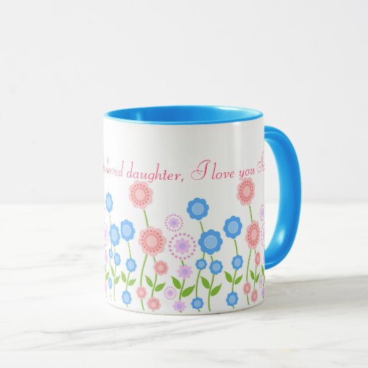 Mooie bloemen mok voor dochter (Voorkant rechts)