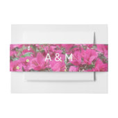 Mooie Bloemen & Monogrammen Uitnodigingen Wikkel (Voorkant Voorbeeld)