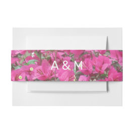 Mooie bloemen & monogrammen uitnodigingen wikkel
