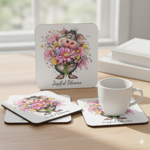 Mooie Bloemen Mooie Varkens Bloemen Onderzetter