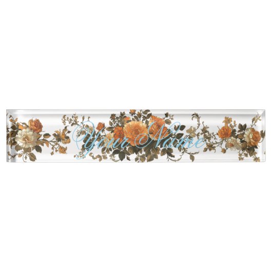 Mooie bloemen naambordje (Voorkant)