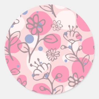 mooie bloemen, natuur ronde sticker