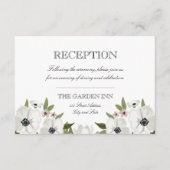 Mooie bloemen ontvangstkaart informatiekaartje (Voorkant)