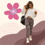 Mooie bloemen op donkerbruine achtergrondpatroon leggings<br><div class="desc">Maak kennis met onze verbluffende leggings met een bloeiend patroon, ideaal om een beetje elegantie aan elke outfit toe te voegen. Deze leggings zijn gemaakt van hoogwaardig, stretchy materiaal en bieden ultieme comfort en een vleiend design. Het prachtige bloemontwerp is oogkweek en vrouwelijk, waardoor ze perfect zijn voor zowel casual...</div>