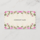 Mooie bloemen op Light Beige Visitekaartje (Voorkant)