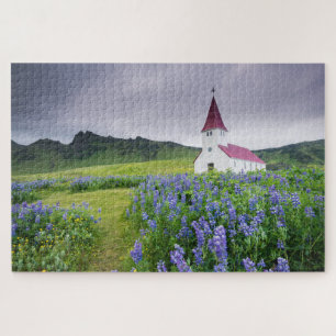 Mooie bloemen Oude Kerk Vic Revel IJsland Legpuzzel