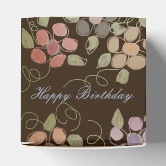 Mooie Bloemen Papier Hart Chocolade Favoriete Doos Bedankdoosjes (Bovenkant)