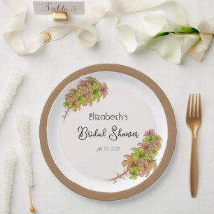 Mooie bloemen papieren bordje