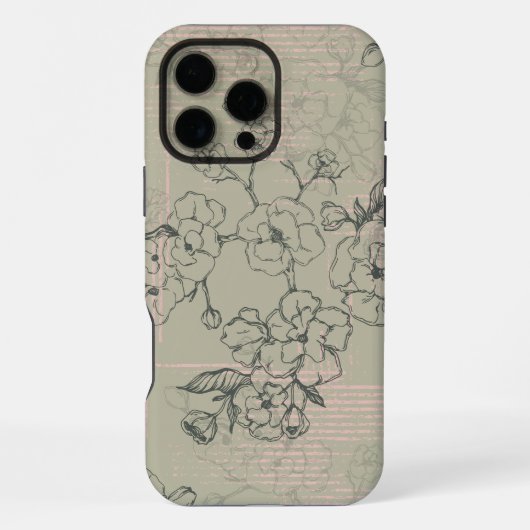 Mooie Bloemen Patroon Japanse kersenbloesem iPhone Hoesje (Achterkant)