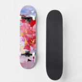 Mooie bloemen persoonlijk skateboard (Voorkant)