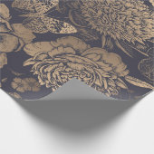 Mooie bloemen pinda's, rozen en vlinders. cadeaupapier (Hoek)