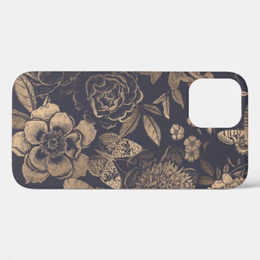 Mooie bloemen pinda's, rozen en vlinders. Case-Mate iPhone case (Achterkant (horizontaal))