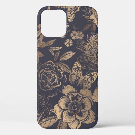 Mooie bloemen pinda's, rozen en vlinders. Case-Mate iPhone case (Achterkant)