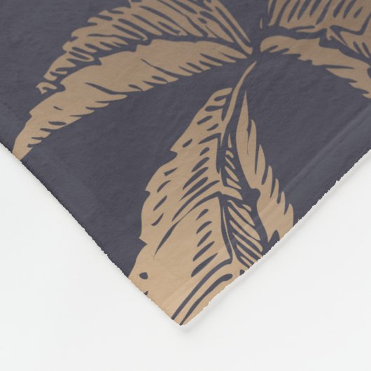 Mooie bloemen pinda's, rozen en vlinders. fleece deken (Hoek)