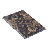 Mooie bloemen pinda's, rozen en vlinders. notitieboek (Rechterzijde)