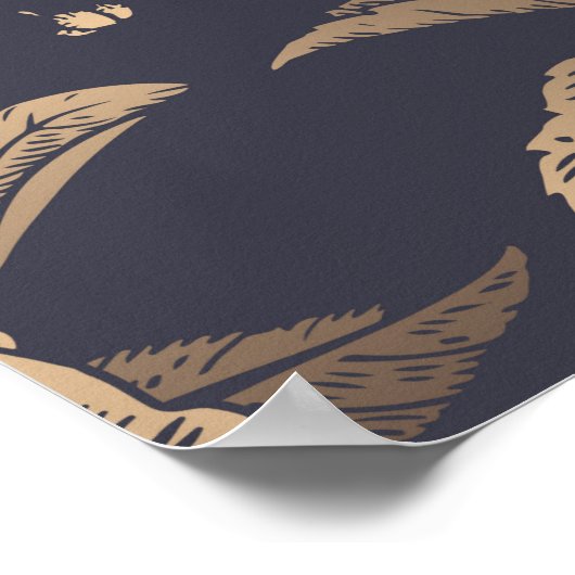 Mooie bloemen pinda's, rozen en vlinders. poster (Hoek)